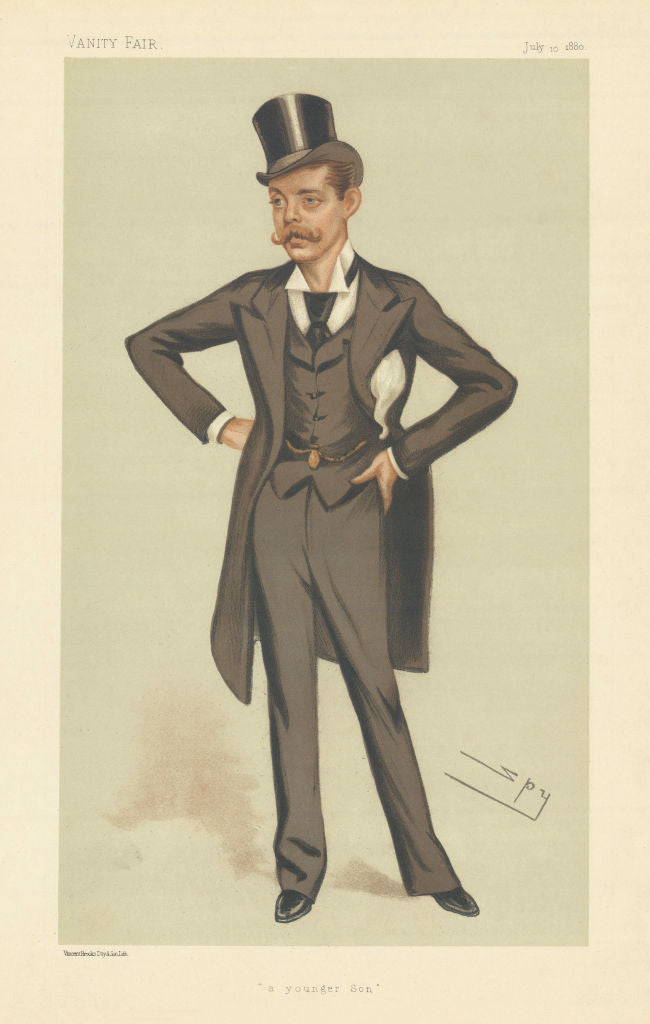 VANITY FAIR SPY CARTOON Lord Randolph Spencer-Churchill 'a younger Son' 1880